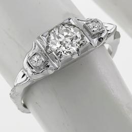 diamond 18k white gold engagement ring 1