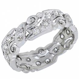 diamond platinum wedding band 1