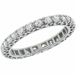 antique diamond eternity platinum wedding band 1