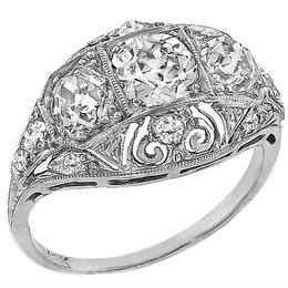 Antique 2.00ct Diamond Gold Ring  | Israel Rose