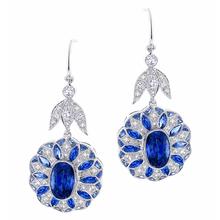 sapphire diamond 18k white gold earrings 1
