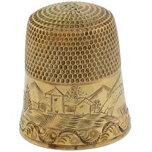 antique 10k yellow gold thimble 1