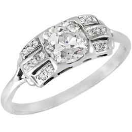 diamond 14k white gold engagement ring 1