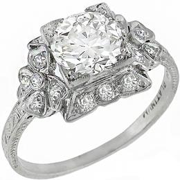 diamond platinum engagement ring 1