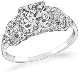 Art Deco 1.53ct Diamond Engagement Ring