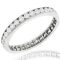 0.90ct Diamond Eternity Wedding Band Estate 