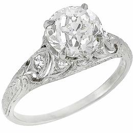  diamond platinum engagement ring 1