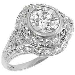 diamond platinum engagement ring 1