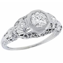 diamond 14k white gold engagement ring  1