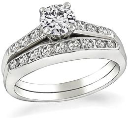 Estate 0.50ct Diamond Engagement Ring and Wedding Band Set