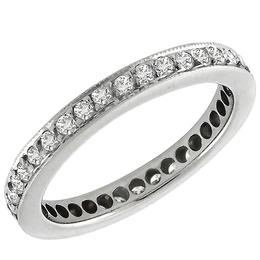 18k white gold diamond eternity wedding band 1