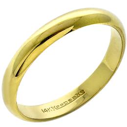 Estate 14k Yellow Gold Dome Wedding Band