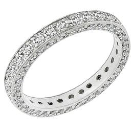 Estate 2.40ct Round Brilliant Cut Diamond Eternity Platinum Wedding Band 