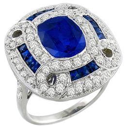 Sapphire Diamond Gold Ring