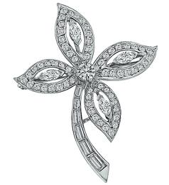 Estate 3.00ct Diamond Flower Pin