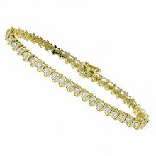 diamond 14k yellow gold tennis bracelet 1