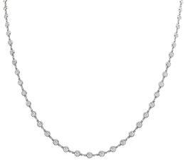 Estate 4.55ct Diamond By The Yard Necklace