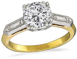 Estate GIA Certified 1.06ct Diamond Engagement Ring