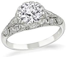 Estate GIA Certified 1.35ct Diamond Engagement Ring