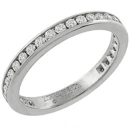 Estate Tiffany & Co 0.85ct Round Cut Diamond Eternity Wedding Band