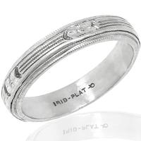 Estate 1930s Solid 4mm Platinum Wedding Band