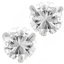  platinum martini push back diamond studs earrings 1