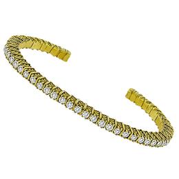 J Ripka Diamond Gold Cuff Bangle