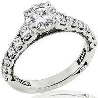 Tacori GIA 1.04ct Diamond Gold Engagement Ring