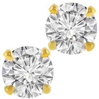 0.80ct Diamond Gold Stud Earrings