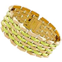 Retro Two Tone Gold Geometric Bracelet