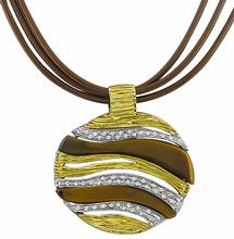 Roberto Coin Diamond Tiger's Eye Pendant Photo 1