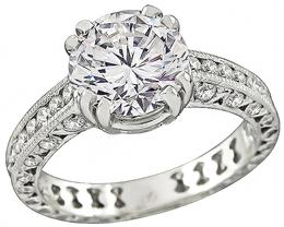 Tacori GIA Cert 2.03ct Engagement Ring and Wedding Band Set