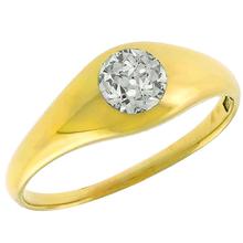 Victorian 0.75ct Old Mine Cut Diamond 14k Yellow Gold  Ring 