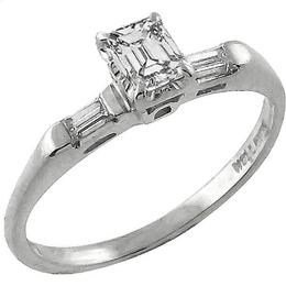  14k white gold diamond engagement ring and wedding band set 1