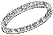 Vintage 0.80ct Diamond Eternity Wedding Band Photo 1