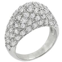 2.60ct Diamond Cluster Gold Ring