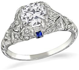 Vintage GIA Certified 1.12ct Diamond Engagement Ring