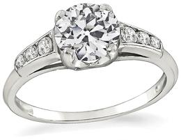 Vintage GIA Certified 1.14ct Diamond Engagement Ring