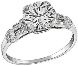 Vintage GIA Certified 1.52ct Diamond Engagement Ring Photo 1