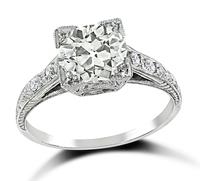 Art Deco 1.06ct Diamond Platinum Engagement Ring