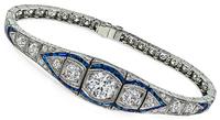 Art Deco 5.63ct Diamond Sapphire Bracelet