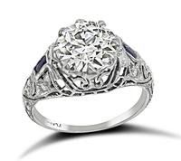 Vintage GIA Certified 1.65ct Diamond Engagement Ring