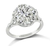 Edwardian GIA Certified 5.00ct Diamond Engagement Ring