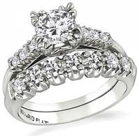 Estate 0.65ct Diamond Engagement Ring and Wedding Band Set