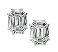Estate 0.93ct Diamond Illusion Set Stud Earrings