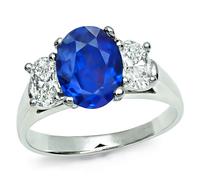 Estate 1.80ct Sapphire 0.70ct Diamond Engagement Ring