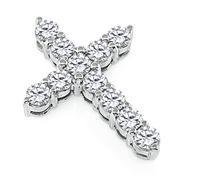 Estate 1.81ct Diamond Cross Pendant