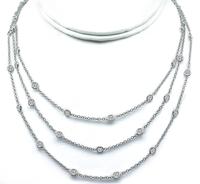 Estate 10.65ct Diamond By The Yard Necklace