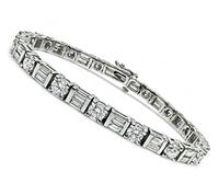 Estate 11.14ct Diamond Gold Bracelet