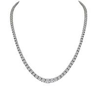 Estate 11.57ct Diamond Platinum Line Necklace